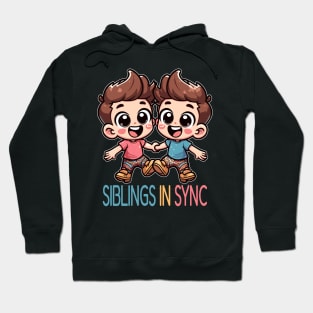 Match and Mischief: Twin Siblings Delight Hoodie